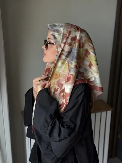 Lilya Desen Soft Eşarp - Kiremit