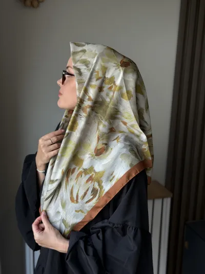Lilya Desen Soft Eşarp - Yanık Turuncu