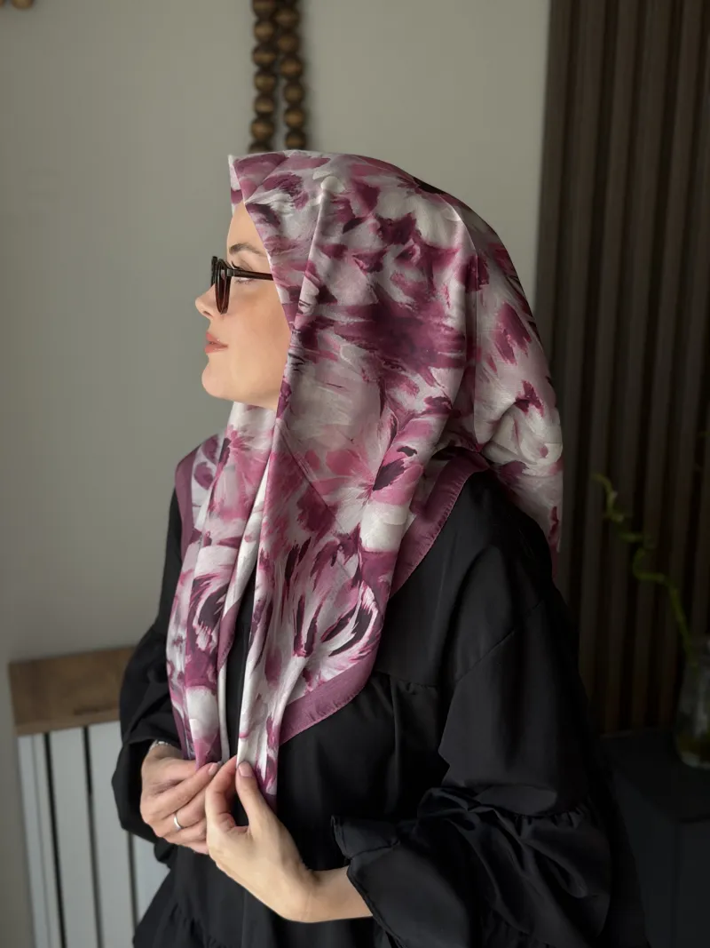 Lilya Desen Soft Eşarp - Gül Kurusu