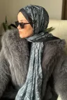 Özel Seri Etro Desen Soft Pamuk Şal -  Siyah küçük görsel 1