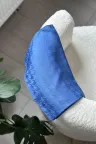 Kazayağı Desen İpeksi Jakar Şal - İndigo Mavi küçük görsel 4