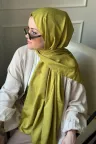 Dokuma Jakar Etnik Desen Şal - Yağ Yeşil  küçük görsel 1
