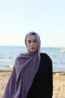 Organic Cotton Comfort Şal - Eflatun küçük görsel 1