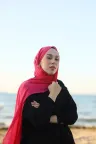Organic Cotton Comfort Şal - Fuşya küçük görsel 2