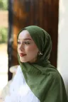 Organic Cotton Comfort Şal - Haki küçük görsel 1