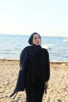 Organic Cotton Comfort Şal - Lacivert küçük görsel 2