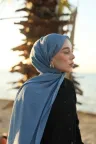 Organic Cotton Comfort Şal - Marin küçük görsel 1