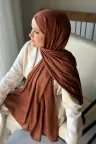 Lora Desen Ayrobin Jakar Şal - Kiremit küçük görsel 1