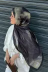 Marline Desen Soft Pamuk Şal - Siyah Yeşil küçük görsel 2