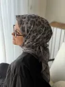 Vera Desen Soft Eşarp - Gri küçük görsel 2